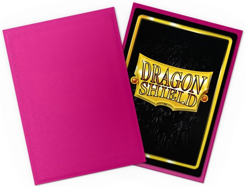 dragon shield | Standard Size Card Matte Sleeves | 100 CT - Smooth & Tough Premium TCG Sleeves | Compatible with Pokemon, Flesh & Blood, One Piece & Magic The Gathering | Magenta - Matte - Image 3